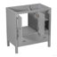 Base de meuble-lavabo 30 po seulement, structure en bois massif, armoire de rangement de salle de bain avec portes et tiroirs (armoire)-941679887