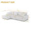 Canapé modulaire rembourré 3 pièces en velours côtelé-L-500320485-500320507
