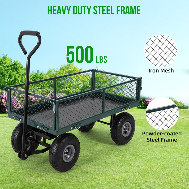 102cm H Utility Cart, 102cm x 52cm, Green