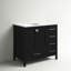 Meuble-lavabo simple 36 po avec plateau en marbre Hines-1244386778
