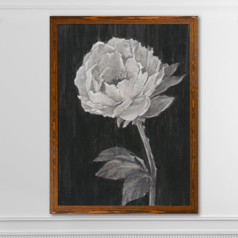 «Black and White Flowers II» par Paul Cezanne - reproduction d'art encadrée, H 22 po x l 16 po x P 1 po, Pas de tapis
