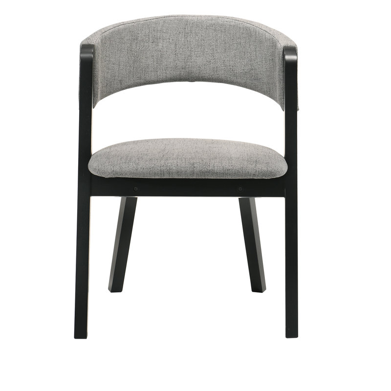 Chaise d'appoint rembourrée Bailey, Noir / gris