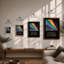 Chromatic Convergence Geometric - Framed Print-661249270-661249265