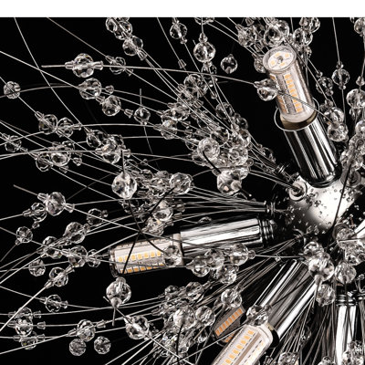 Modern 8-lights Empire Chandelier With Crystal Accents