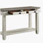 Mobilier de salon en bois Rosy brun et blanc antique 1pc avec 2 tiroirs et tablette inférieure