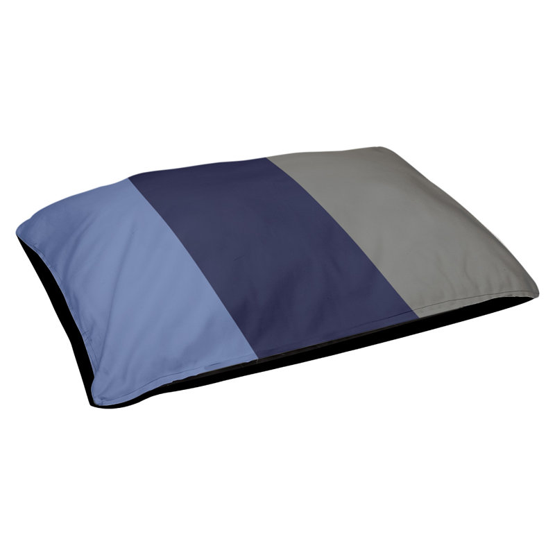Coussin d'extérieur Memphis, Grand (l 40 po x P 30 po x H 14 po), Bleu basketball / bleu marine basketball / gris ba