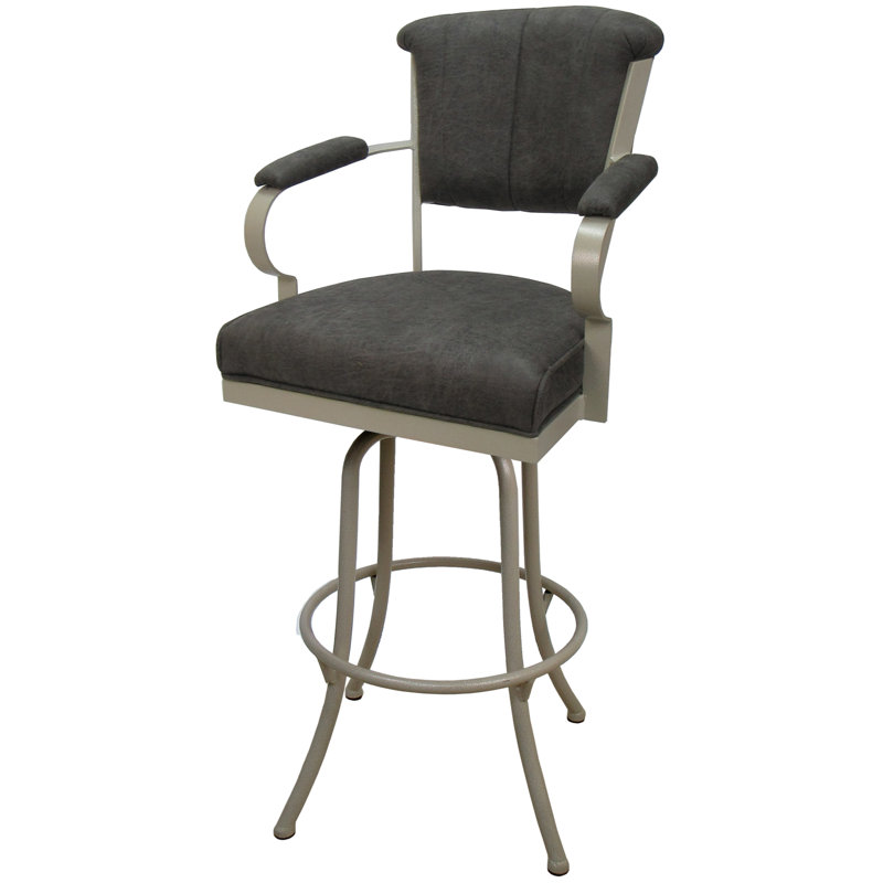 Tabouret pivotant très haut Jigna, Wapiti / beige