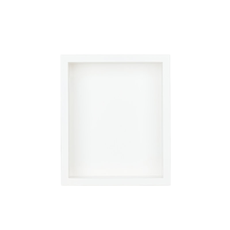 14"x12" Stainless Steel 18 Gauge White Cream Rectangular Recessed Shower Niche No Tile Needed