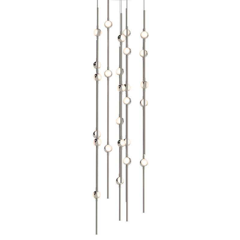 Constellation 26 - Light LED Pendant, 277 V, Clear/Satin Nickel, 3000K
