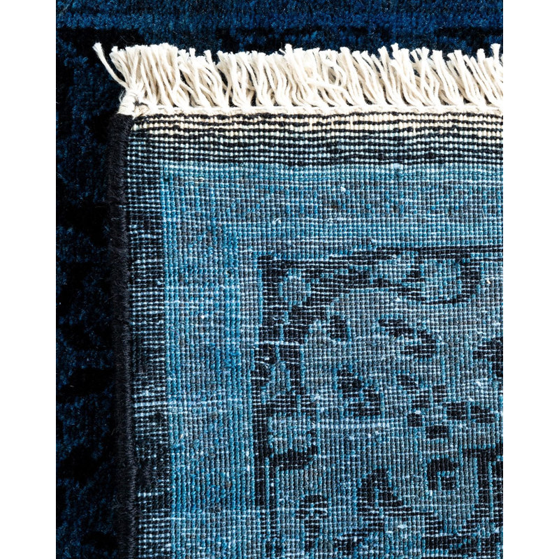 Tapis bleu noué à la main Weirsky - One-of-a-Kind Weirsky
