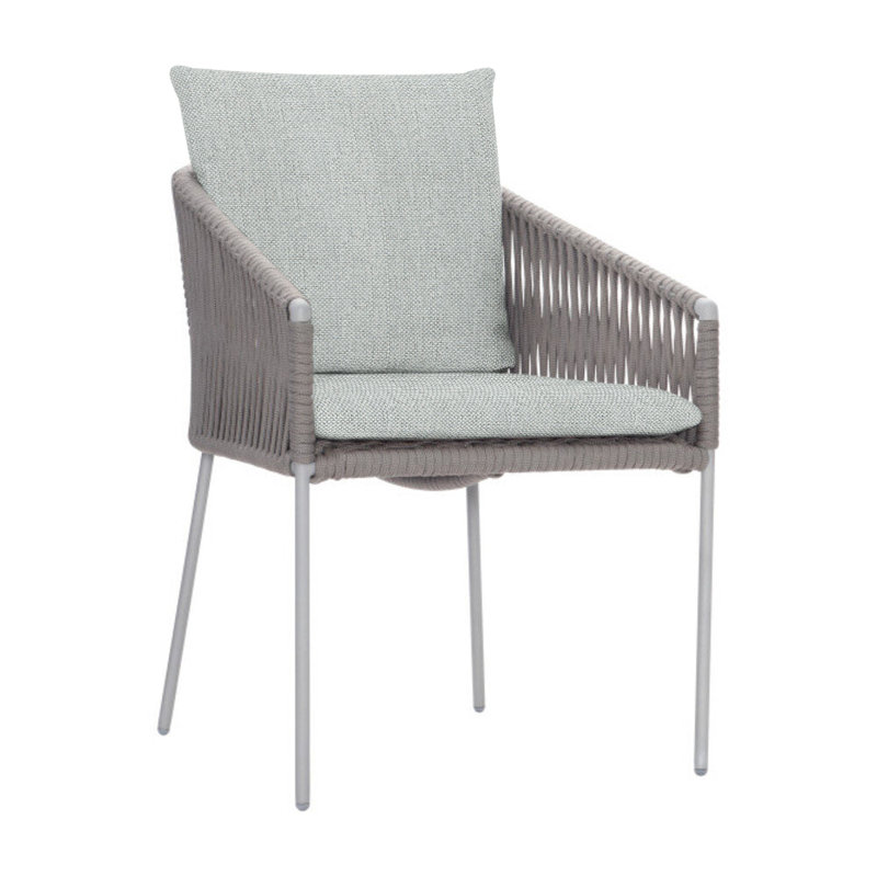 Amalfi Outdoor Dining Armchair, Light Grey Linen 6032-010