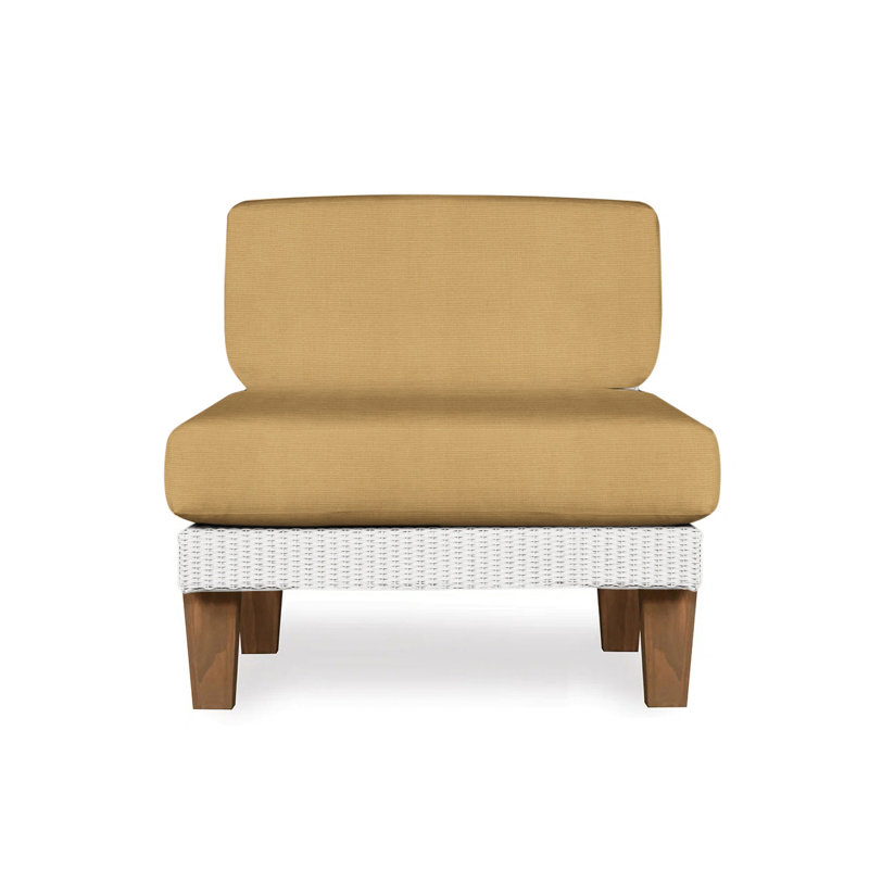 Catalina Outdoor Teak Lounge Chair, Demo Skyway, White