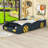 Abdullbasit Twin Size Race Car-Shaped Platform Bed with Wheels-809423202