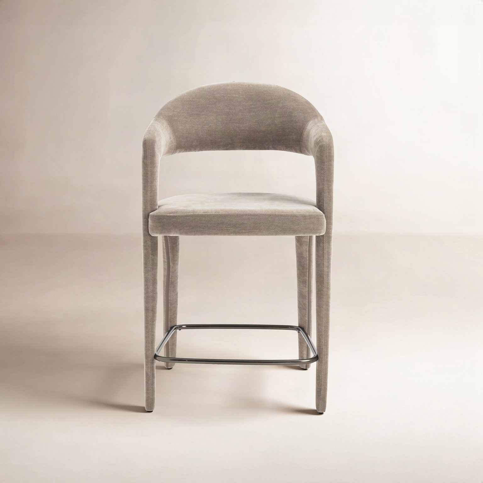 Cathline Bar and Counter Stool, Counter Stool (26.4" Seat Height), Camel Polyester