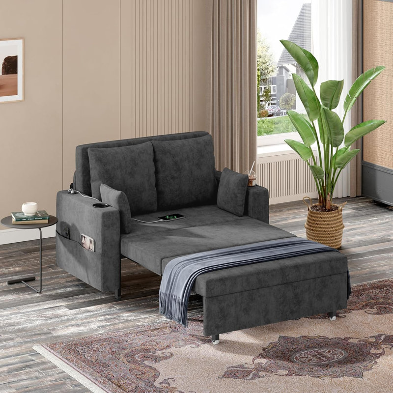 Upholstered Accent Chair, Grey