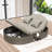 2-Person Rattan Chaise Lounge with Adjustable Backrests and Cushions for Patio or Poolside-1862959174-1862959173