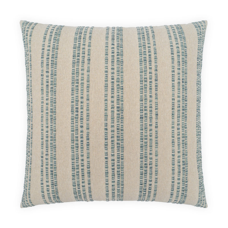 Loom Line Throw Pillow, 22"H x 22"W, Spa
