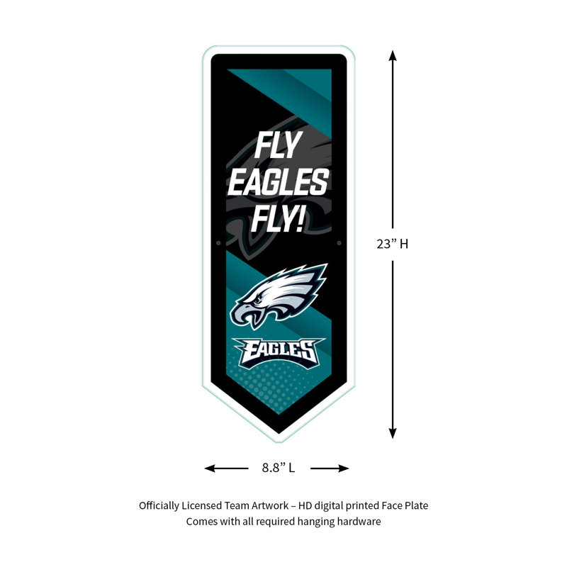 NFL LED Pennant Shaped Lighted Wall Sign, Philadelphia Eagles
