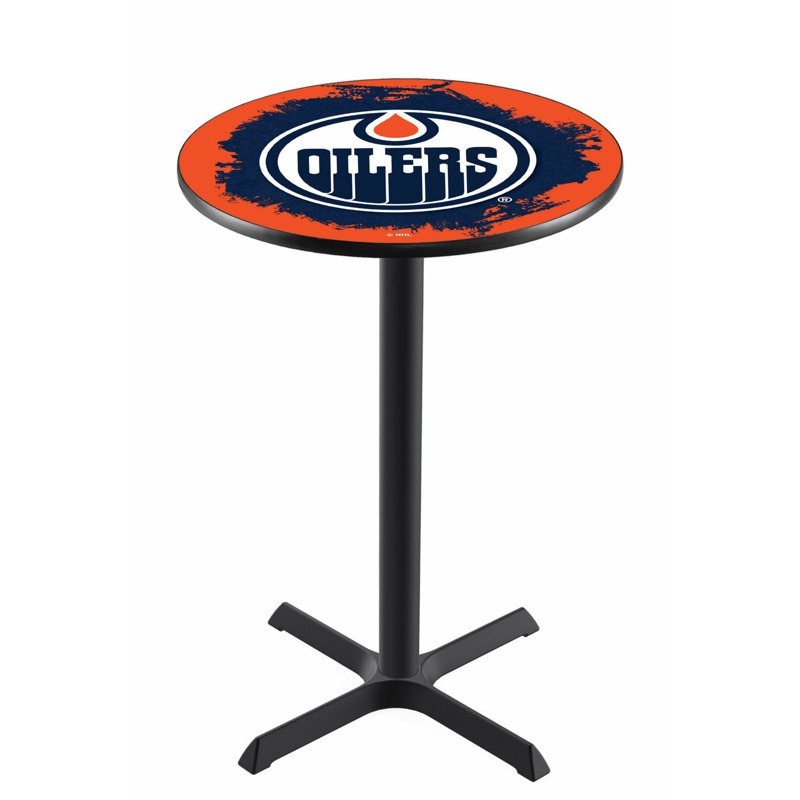 NHL Pub Table, Edmonton Oilers, 42" H x 28" L x 28" W