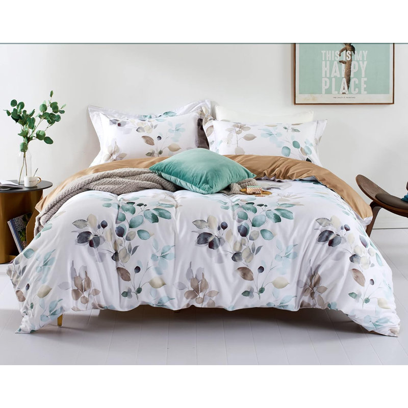  Standard Cotton Duvet Cover Set, King Duvet Cover + 2 Standard Sham