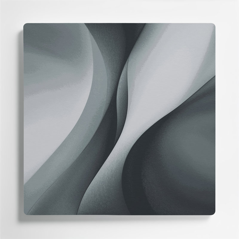 Minimalisme 45, art mural gris en métal, H 12 po x l 12 po