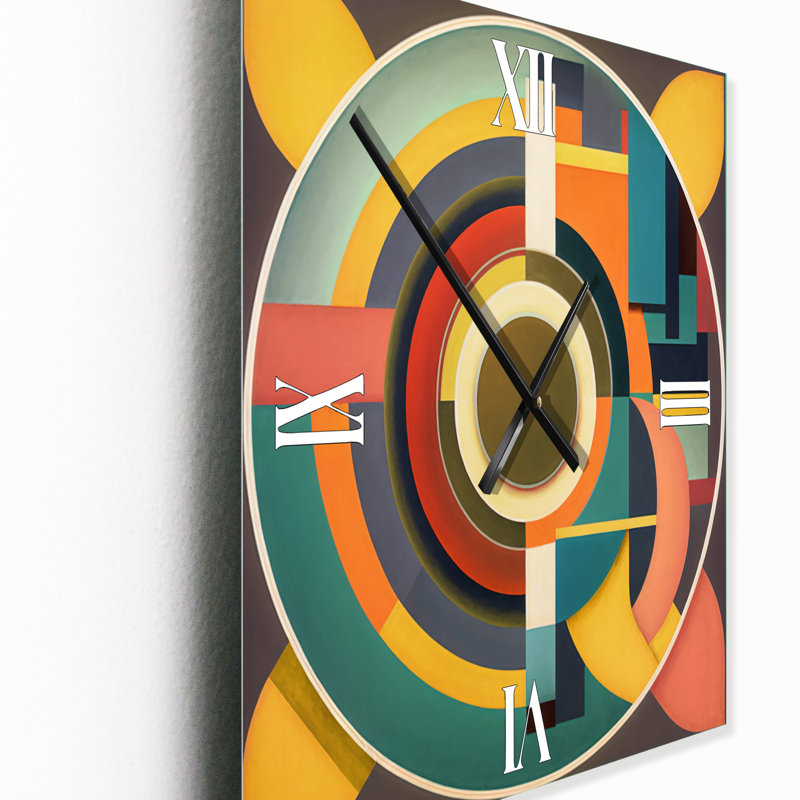 Horloge murale Mid-Century, H 28 po x l 12 po x P 1 po