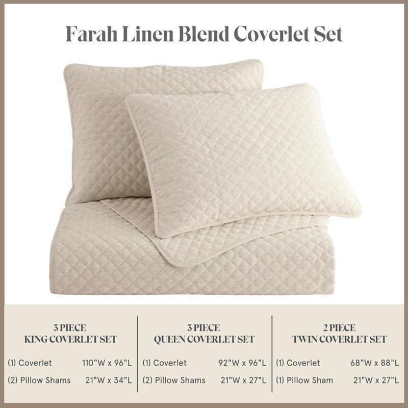 Ensemble de couvre-lit Farah, Grand lit