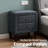 Charcoal Brushed Linen Nightstand With 2 Drawers | Stylish Bedroom Storage-1656035622