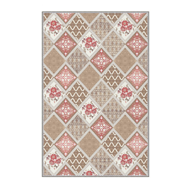 Soft Hall Carpet (2.6 x 4.9 ft), 100% Polyester, 0.3 in Pile Height | Antibacterial, Non-Slip Underside, 650 g/m² | Machine Washable, 3D Digital Print | Perfect for Living Room, Entryway & Bedroom Décor