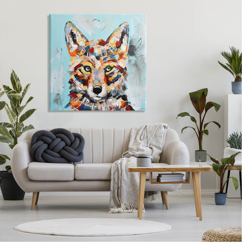 Art urbain par Fox Seeley, H 36 po x l 36 po x P 1,5 po