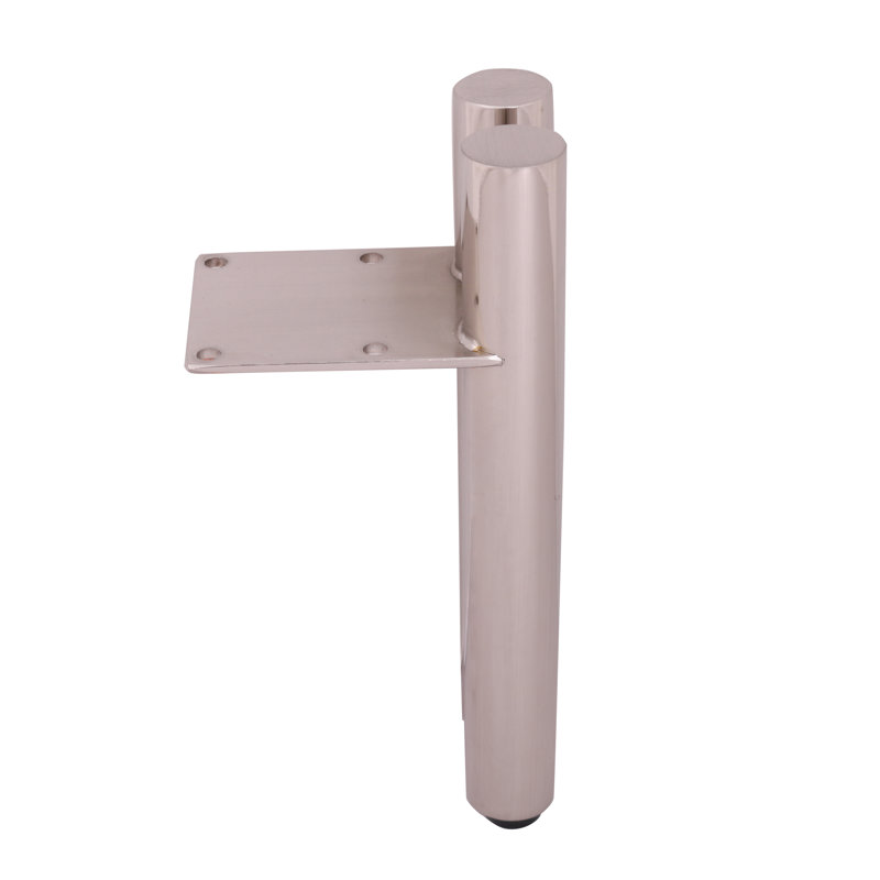 4 pieds de meuble en métal nickel brossé, pied de canapé de table basse de style moderne, pied de table de cuisine, pied de meuble de salle de bain