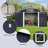 Metal Garden Sheds 11.2Ftx10.6Ft Outdoor Storage Sheds Grey With Window-117289554