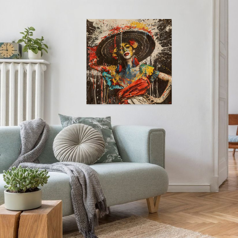 Art urbain contemporain La Mexicana IV, H 32 po x l 32 po