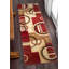 Tapis rouge à motif géométrique Carlecia-1466526858