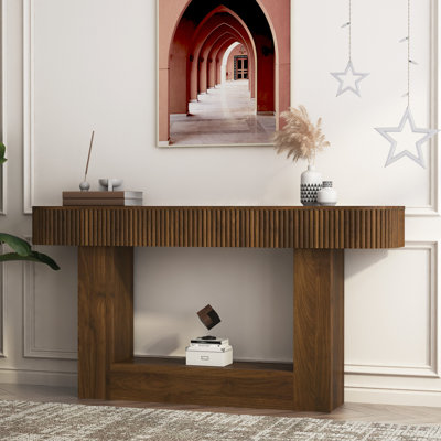 62.9-Inch Long,Console Table, Wooden Rectangular Sofa Table Behind The Sofa, Farmhouse Entryway Table, Corridor, Living Room.Narrow Hallway Accenttable For Living Room, Foyer, Entrance