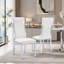 Ensemble de 2 chaises de salle à manger modernes en chrome avec motif à losanges et dossier ergonomique-1275806162