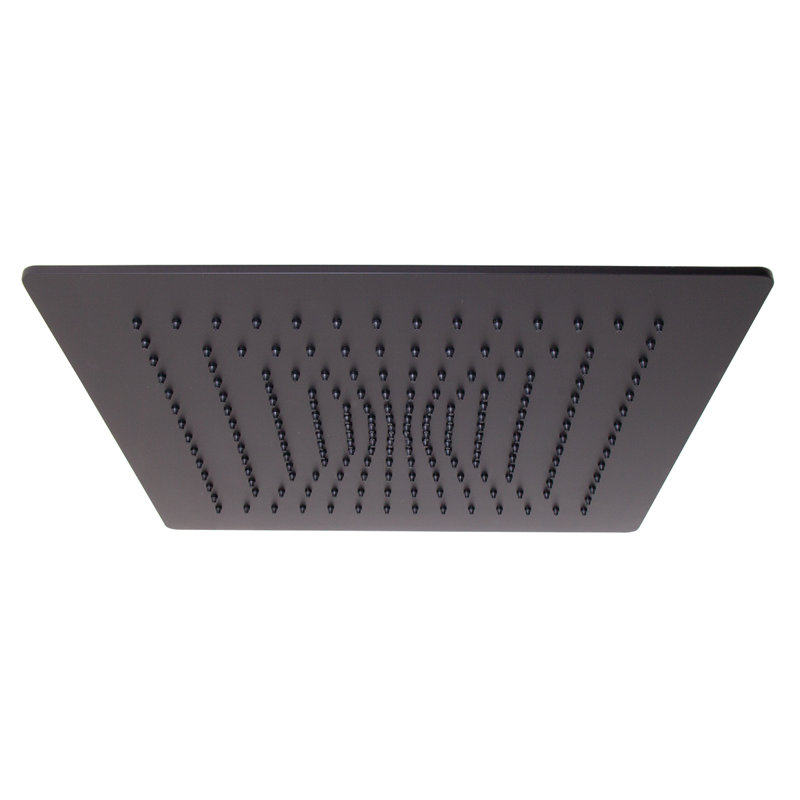 Lura Rain Fixed Shower Head, Matte Black