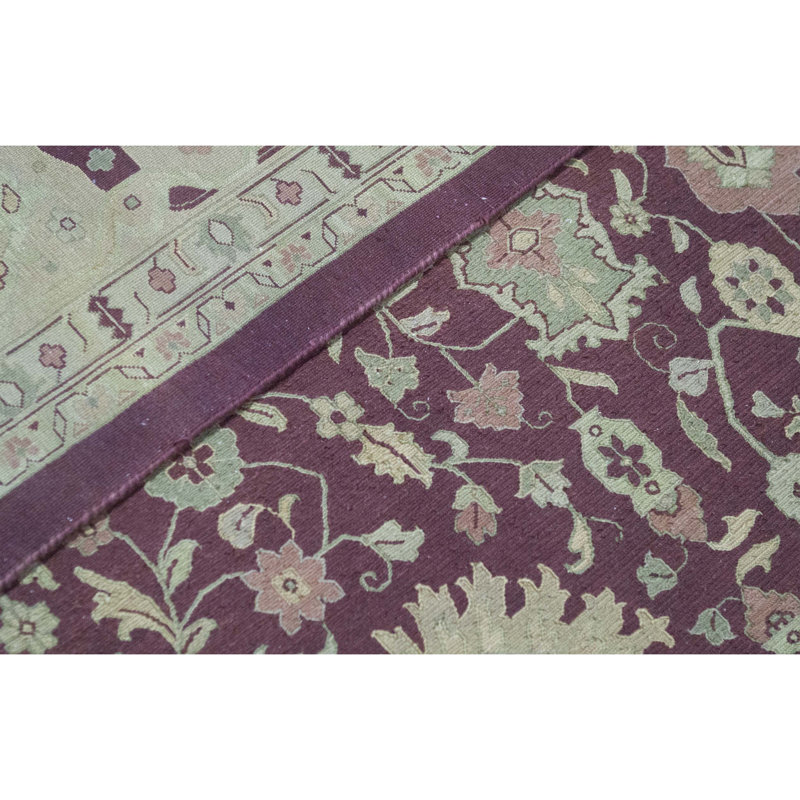 Tapis rouge et or de haute qualité noué à la main