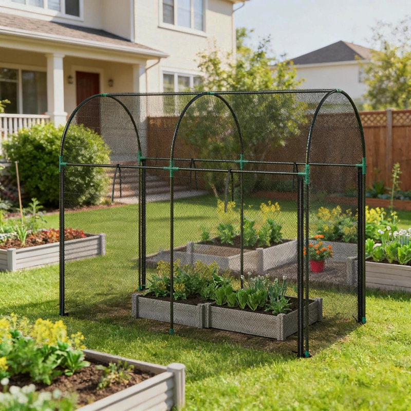 Spacious Plant Protection Tent,Plant Cage,Large Crop Cage, Black