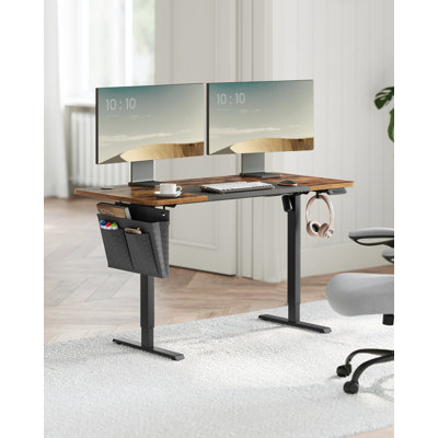 Steel Standing Desk with Built-In Electrical Outlet