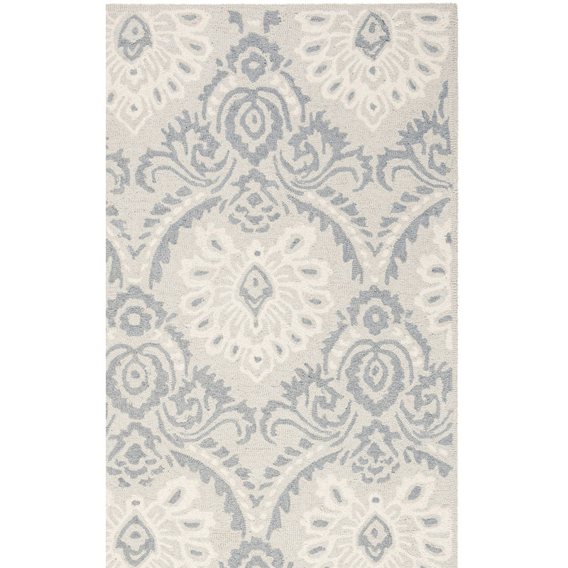 Tapis en laine touffeté à la main Keyesport Blossom, Tapis de couloir 2 pi 3 po x 8 pi
