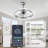 Ausable 24'' Futuristic UFO Design DIY Shapes Bladeless LED Ceiling Fan with Dimmable Lights and Remote-1503140024