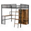 Lit mezzanine en métal avec bureau intégré