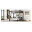 Lit superposé séparable Full XL au-dessus de XL avec panneau décoratif en noyer-226067980