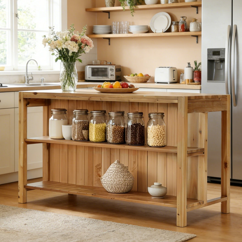 Solid Wood Kitchen Island