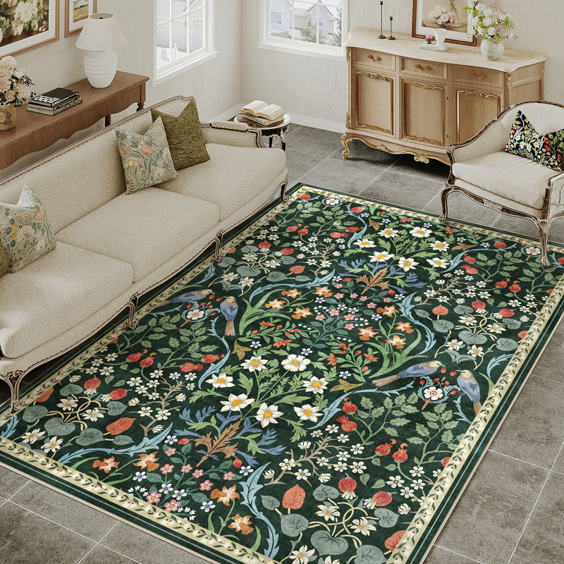 Destinay Floral Area Rug, Rectangle 152 x 213 cm