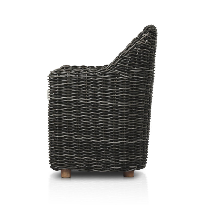 Pembrook Outdoor Teak Dining Armchair, Chunky Charcoal