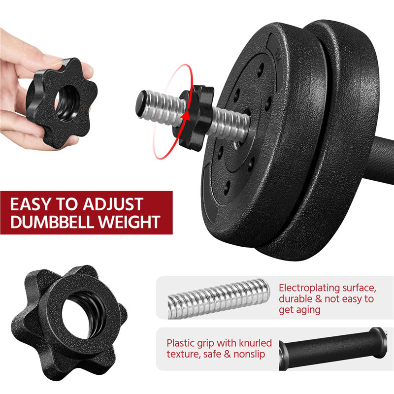 Yaheetech 1 Black Adjustable Dumbbell, 32 LB