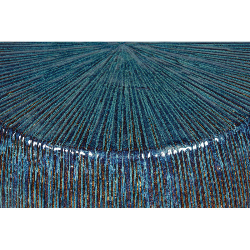 Provenance Signature Outdoor Round Side Table, Lapis