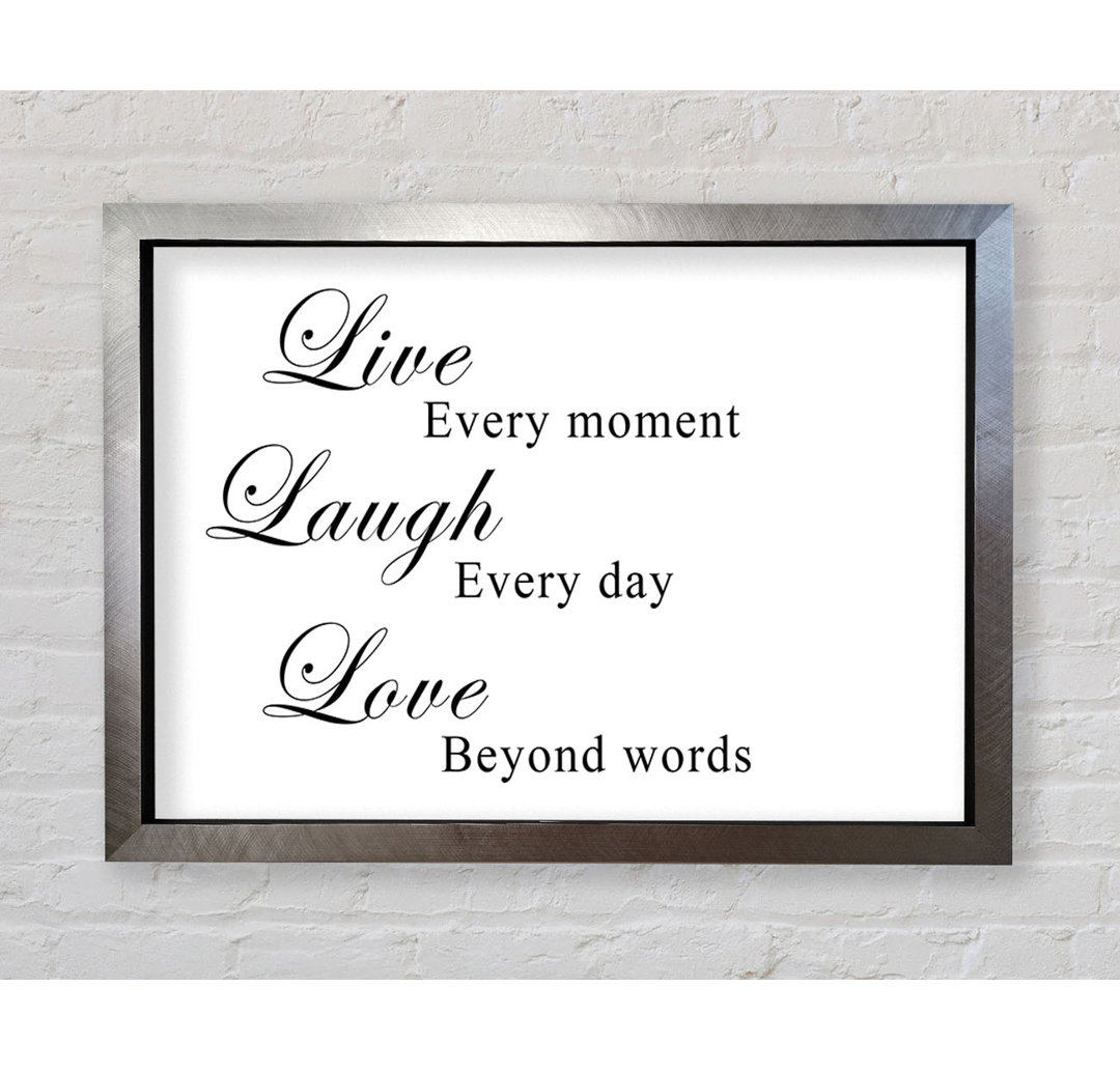 Love Quote Live Laugh Love Chocolate - Single Picture Frame Typography